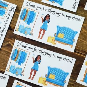 Thank You Cards 50 Girl Boss Shopaholic Poshaholic